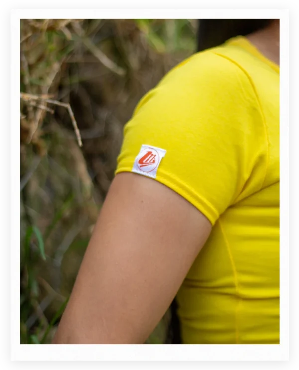 Blusa para Mujer 100% Algodón con Estampado en serigrafía </br>Color Amarillo. </br>Ref: Sello - Imagen 4